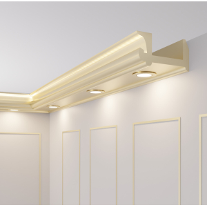 Stuckleisten LED für indirekte Beleuchtung - 2 Meter OL-17 GOLD